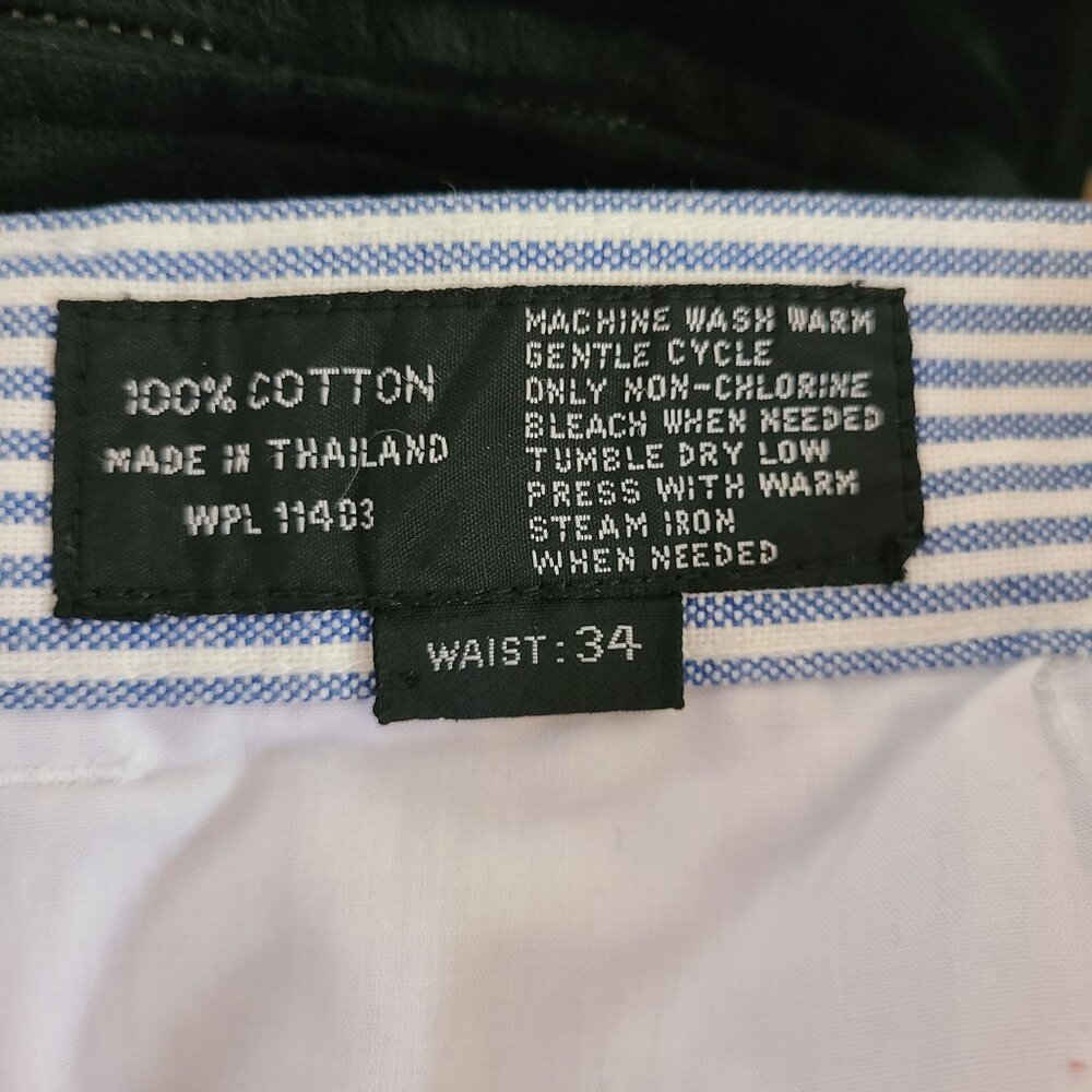Preswick & Moore US Size 34 100% Cotton Blue White Striped 4.5" Inseam Shorts - Picture 10 of 13